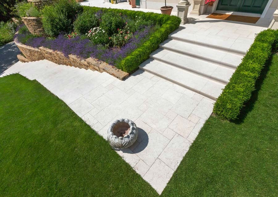 Limestone staircase