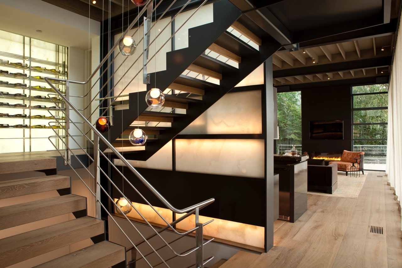 Wooden floorboards