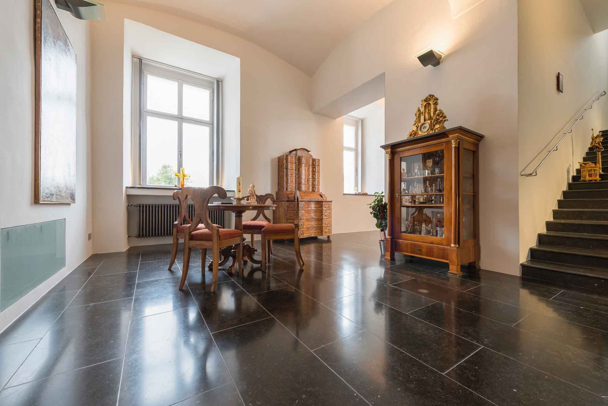 Admont Abbey with natural stone floor made of dark gray limestone-01 Admont Abbey with natural stone floor made of dark gray limestone-01
