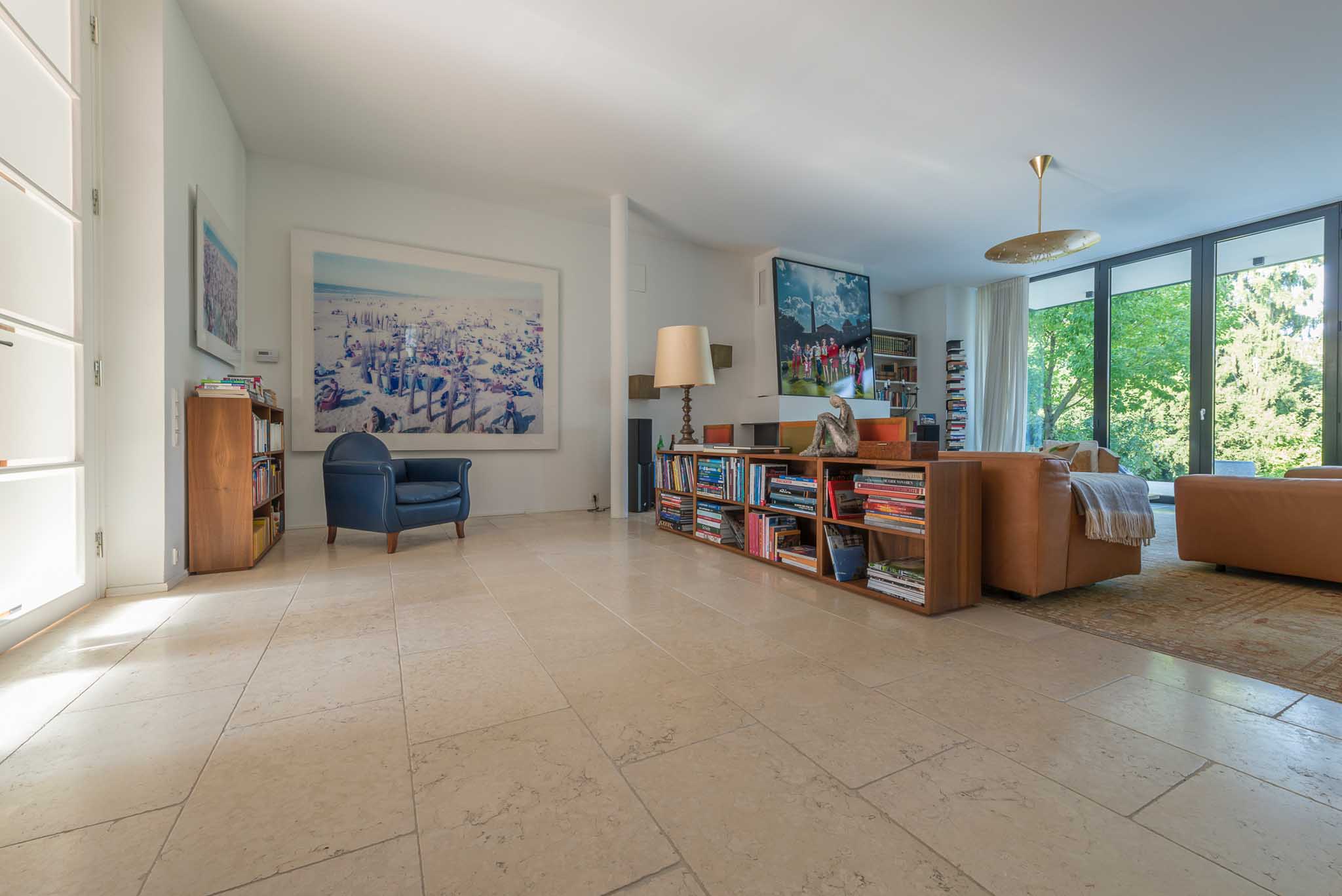 Classic villa in Vienna with natural stone floor made of limestone-10