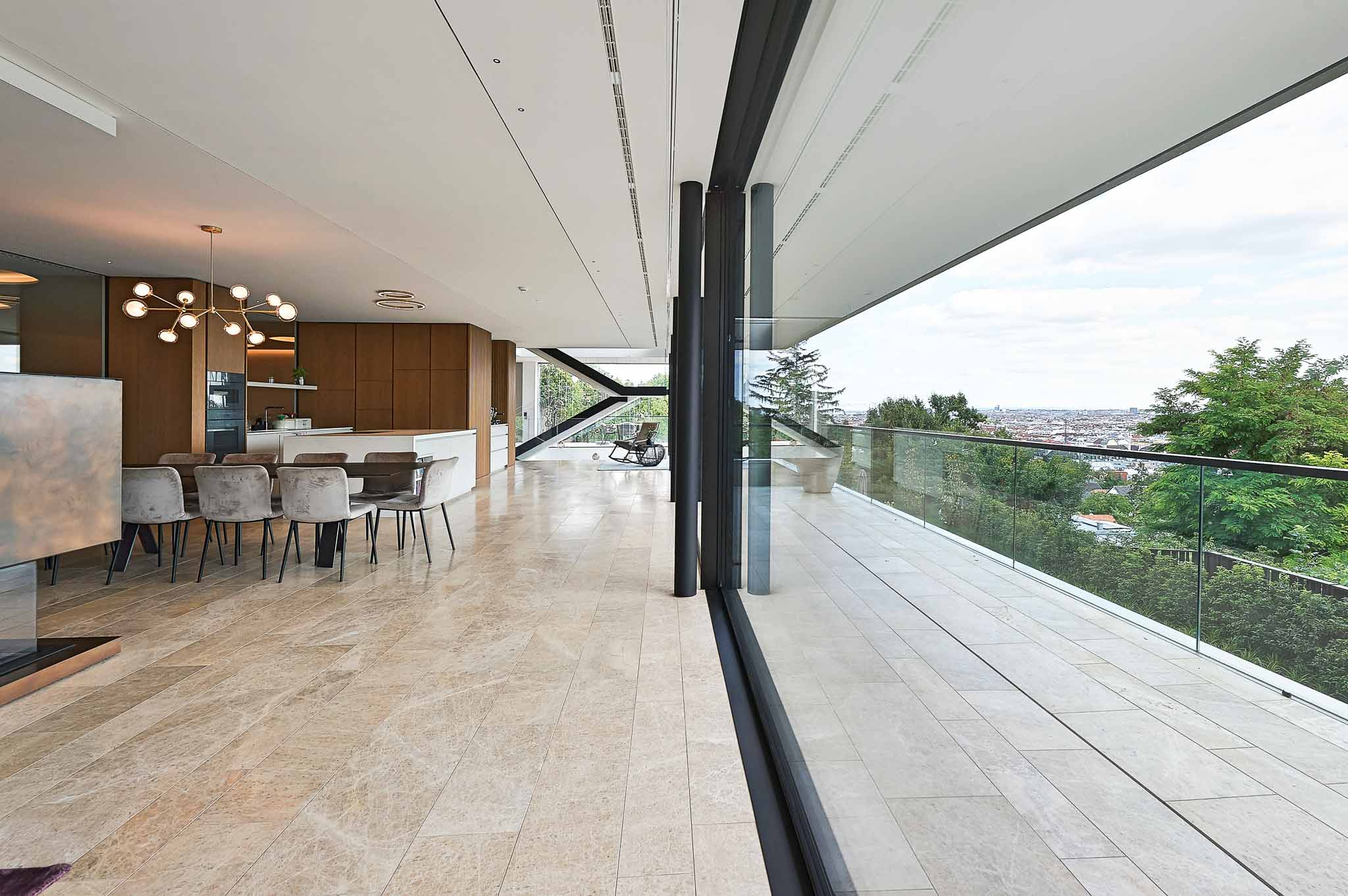 Natural stone floor made of dolomite