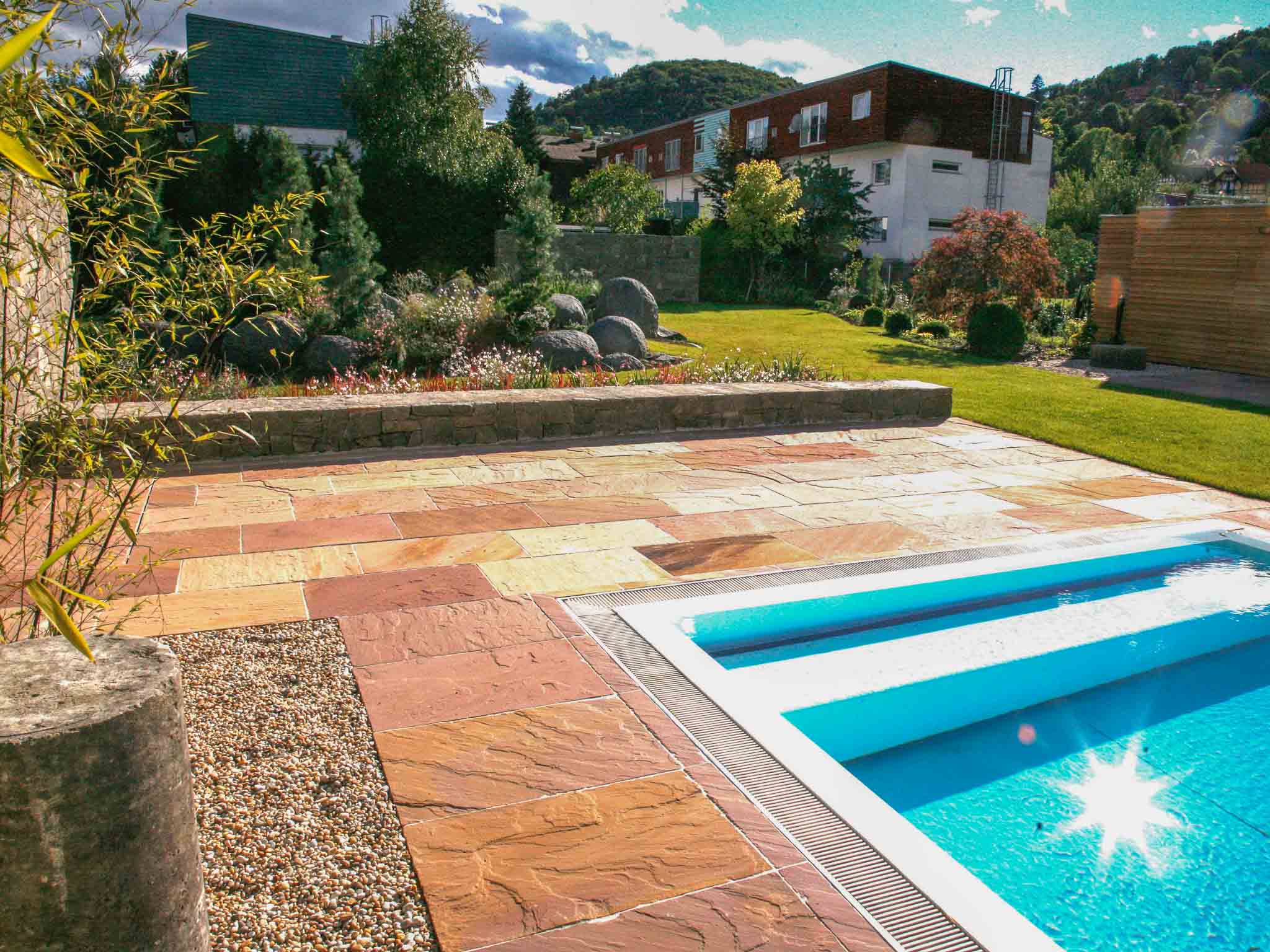 Sandstein SA63 CI Redstone Modak Naturstein Terrassenplatten-5