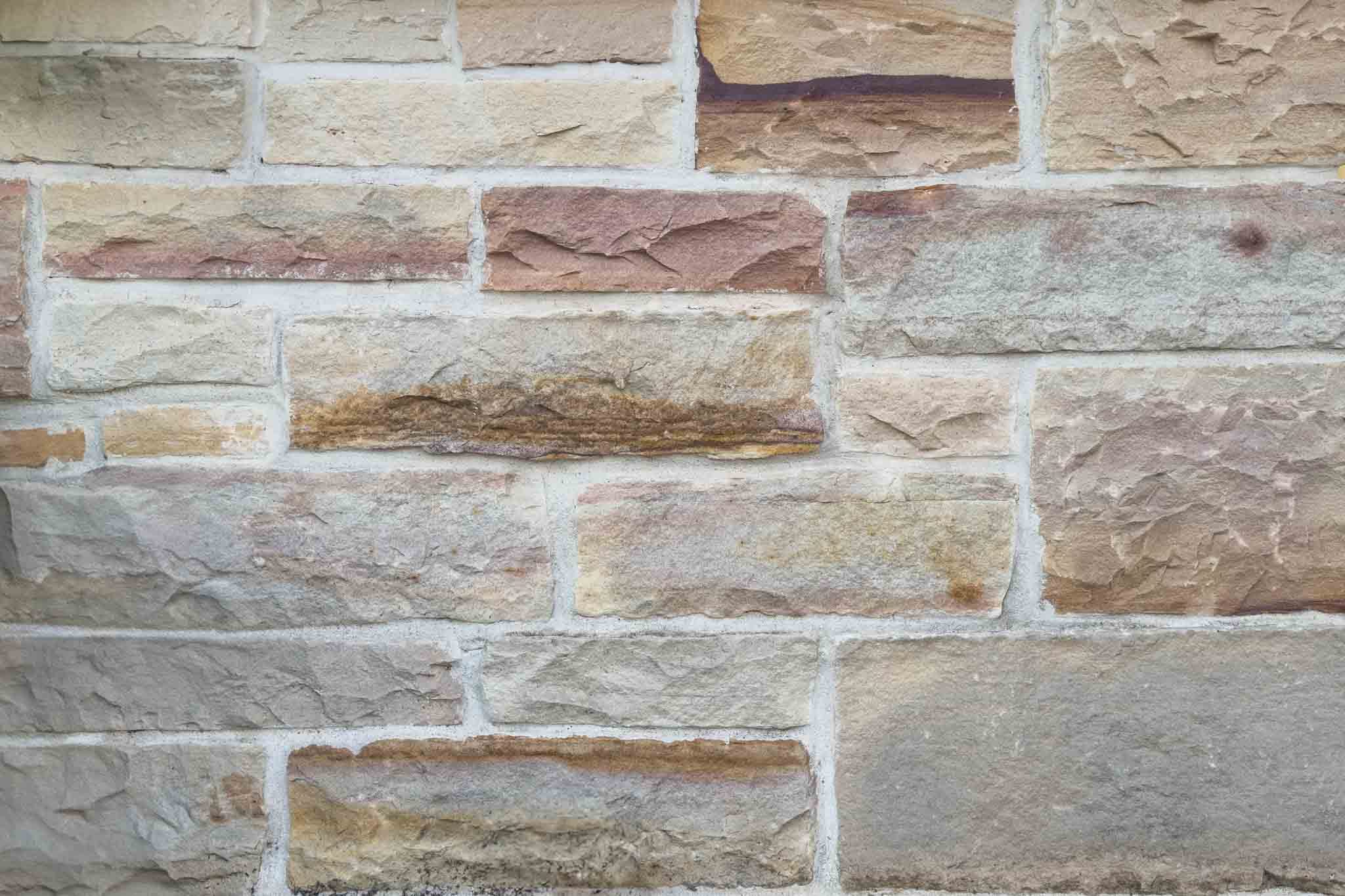 Sandstone natural stone system wall